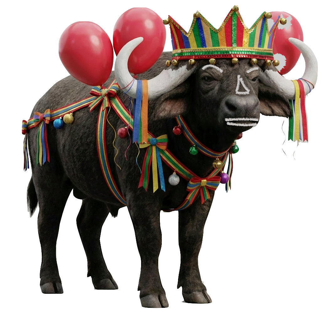 Affiche Buffle avec Ballons