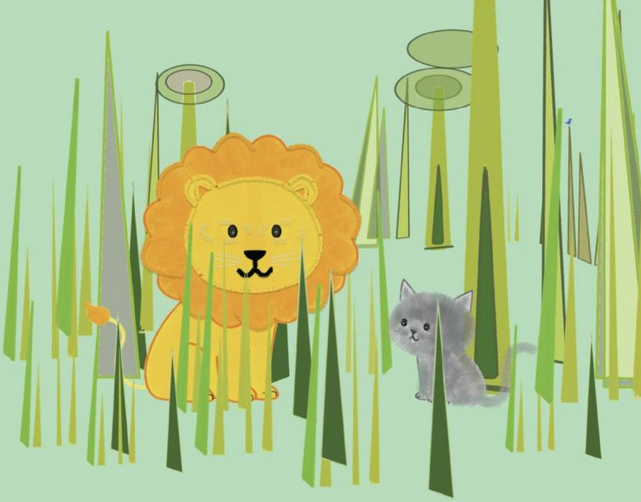 Illustration du lionceau du livre
