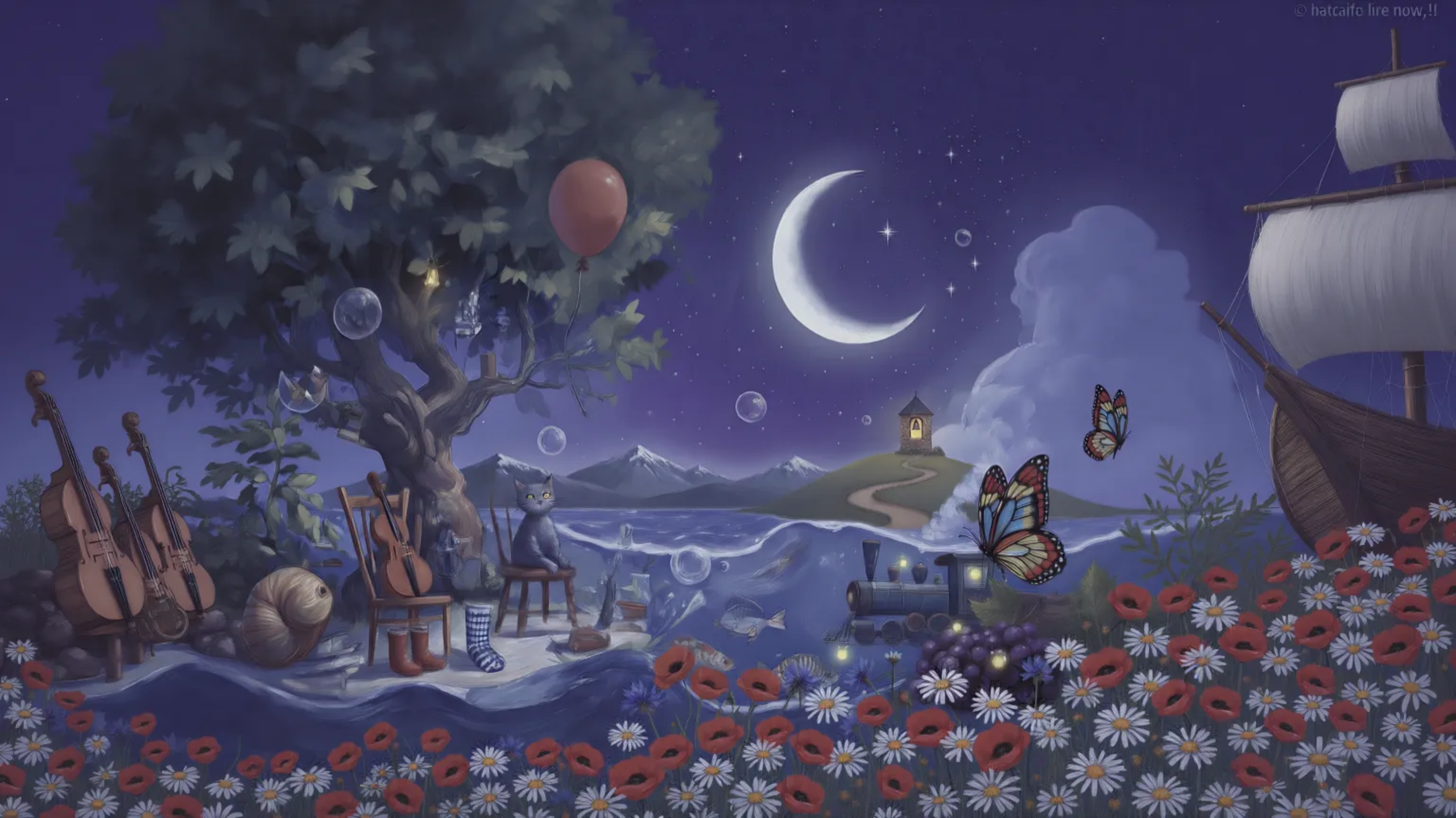 Décor mural Les petits contes du soir au format 16:9